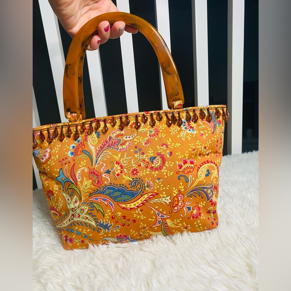 Talbots beaded hand bag